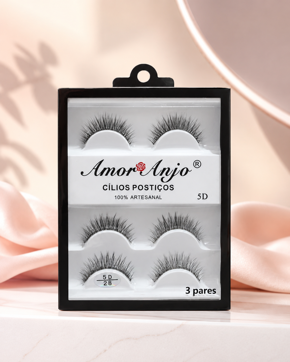 Cílios Postiços Amor Anjo 5D com 3 Pares