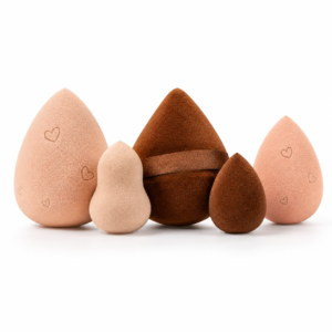 Kit de Esponjas para Maquiagem Chocolate com 5 Unidades
