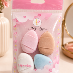 Kit com 4 Esponjas para Maquiagem Ruby Anjo