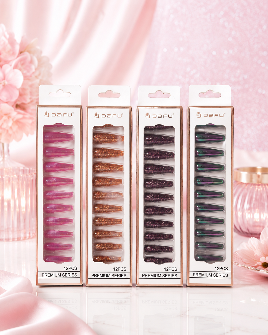Unhas Postiças Dafu Premium Series 12 Peças