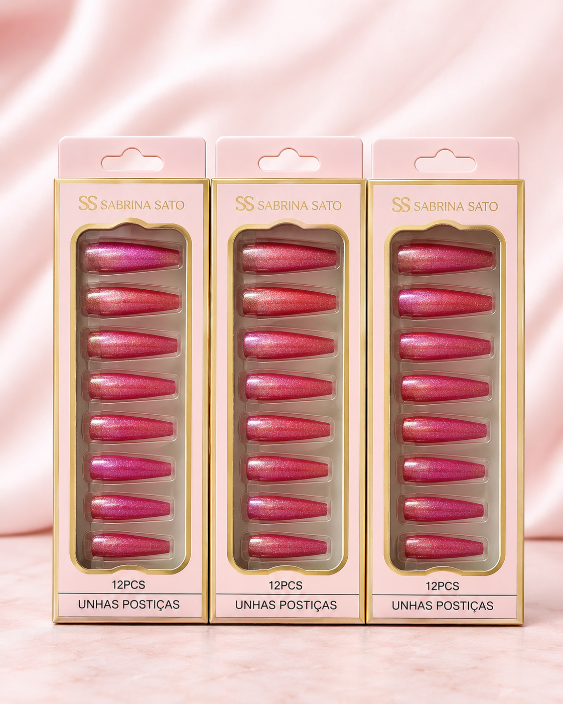 Unhas Postiças Sabrina Sato Glitter 12 Peças