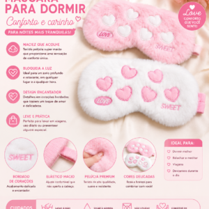 Máscara de Dormir Pelúcia Sweet Love