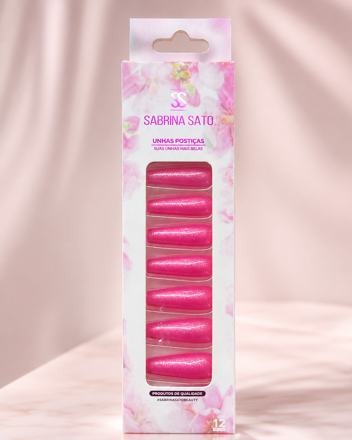 Unhas Postiças Sabrina Sato Pink 12 Peças