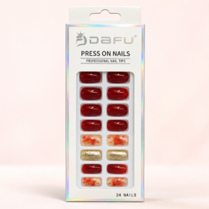 Unhas Postiças Dafu Press On Nails 24 Peças