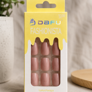 Unhas Postiças Dafu Fashionista Nude 12 Peças