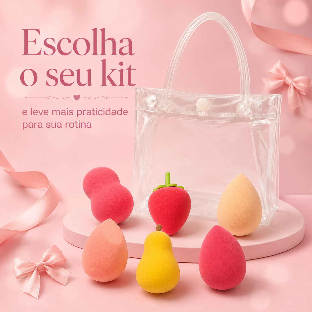 Kit Esponjas de Maquiagem Sabrina Sato com Necessaire Esponja Make - Imagem 3