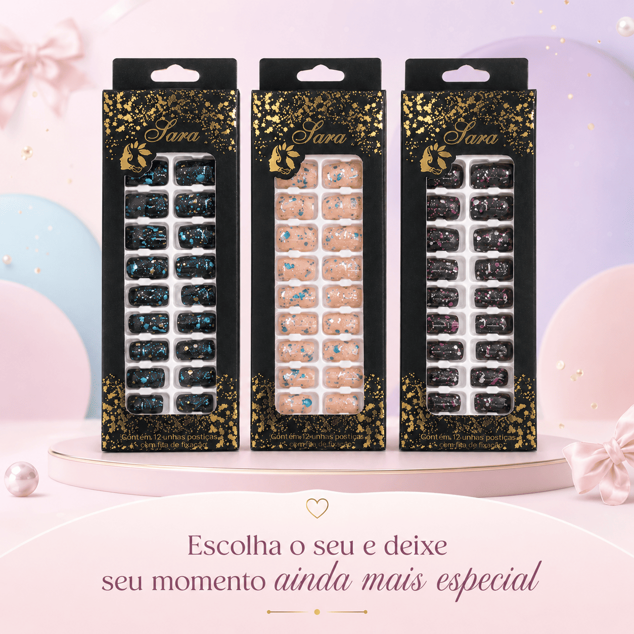Unhas Postiças Sabrina Sato 12 Peças Elegantes - Imagem 2