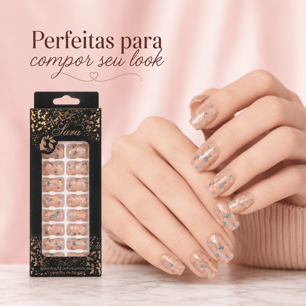 Unhas Postiças Sabrina Sato 12 Peças Elegantes - Imagem 6