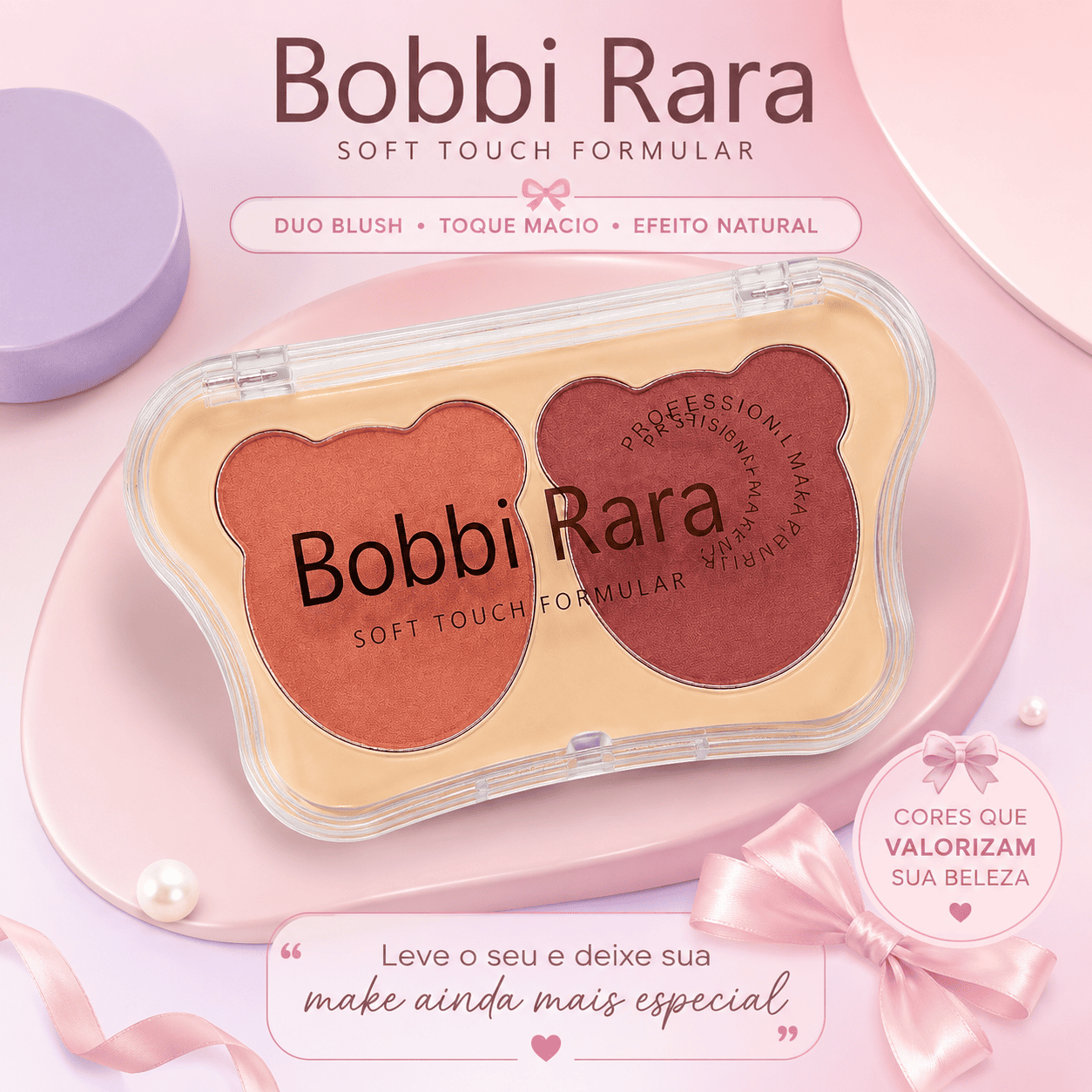 Blush Duo Bobbi Rara Soft Touch Profissional - Imagem 2
