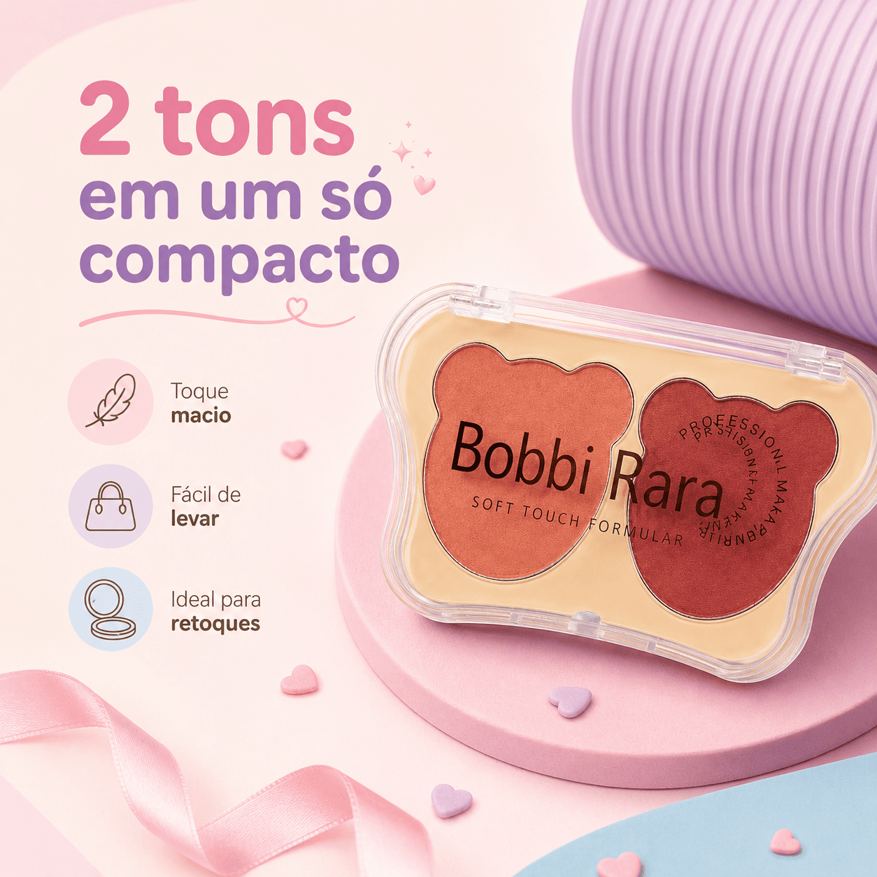 Blush Duo Bobbi Rara Soft Touch Profissional - Imagem 5