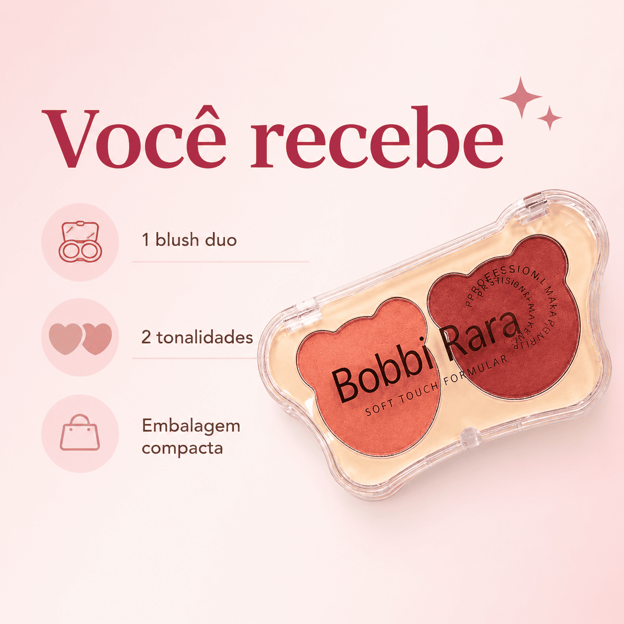 Blush Duo Bobbi Rara Soft Touch Profissional - Imagem 4