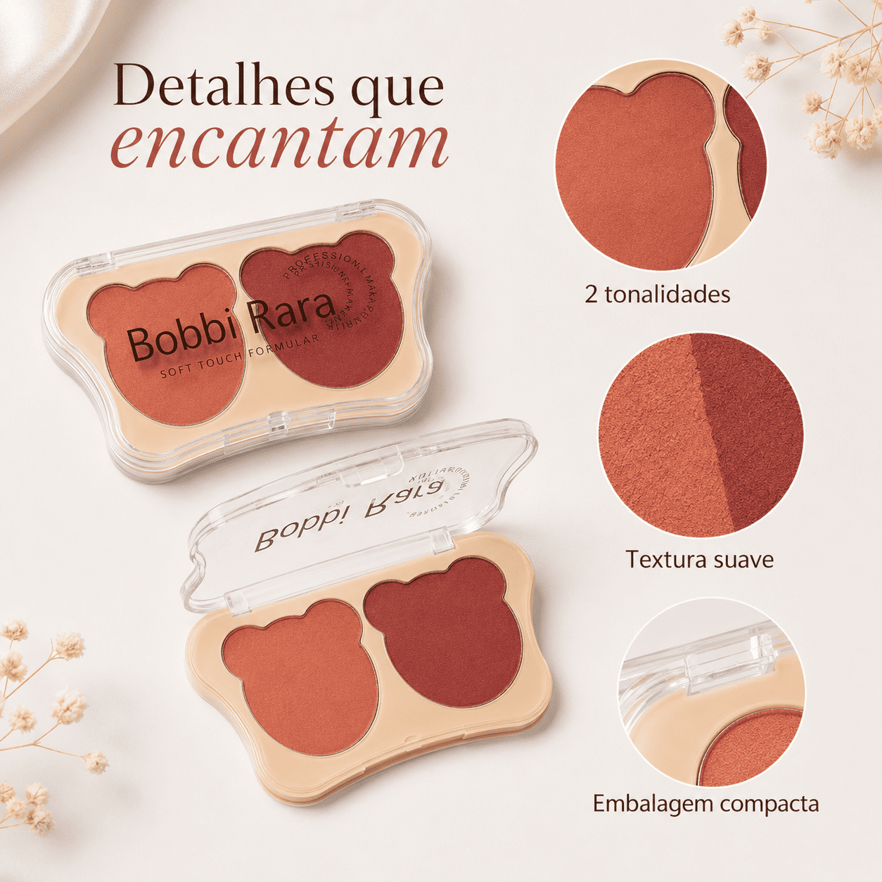 Blush Duo Bobbi Rara Soft Touch Profissional - Imagem 7