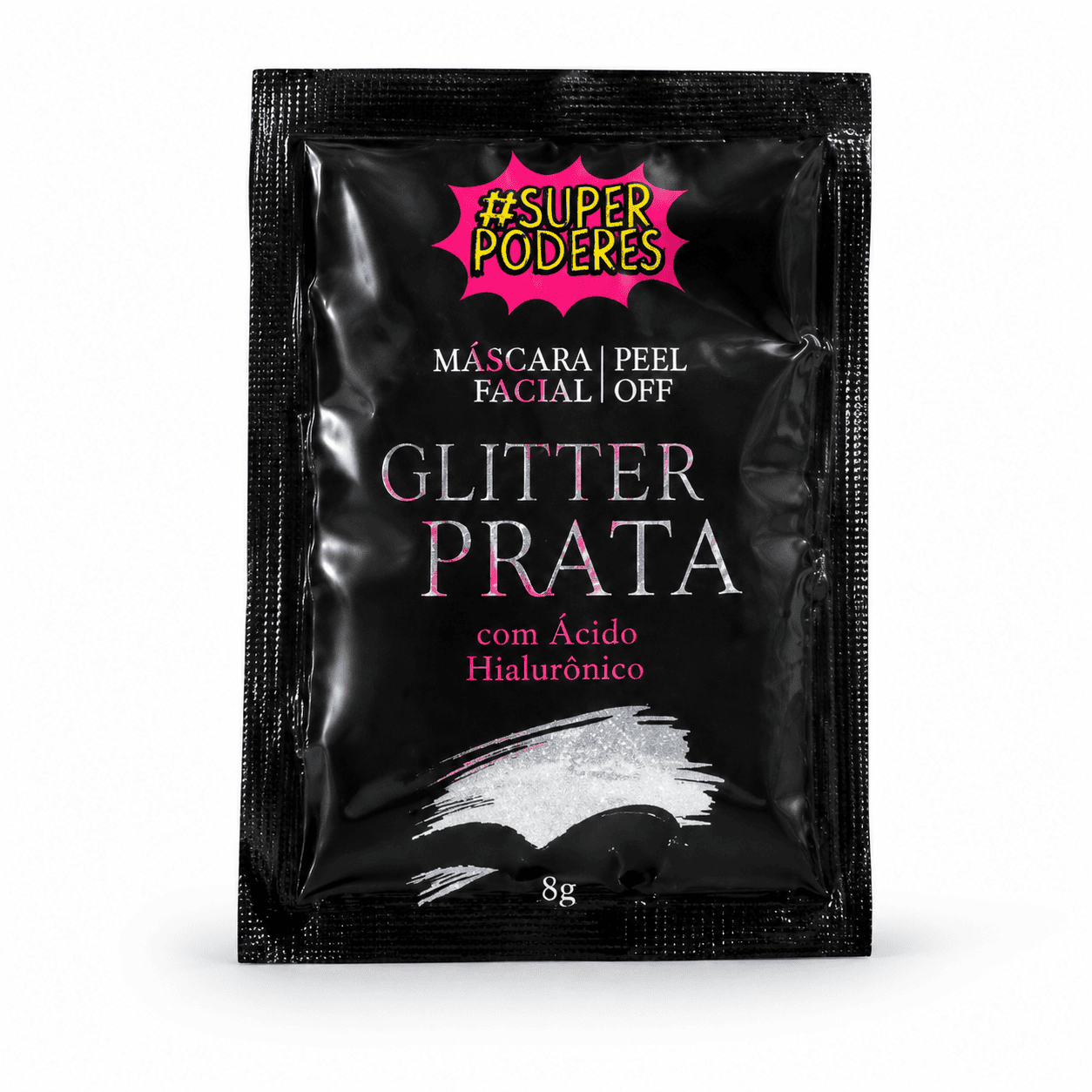 Máscara Facial Peel Off Glitter Prata Sachê