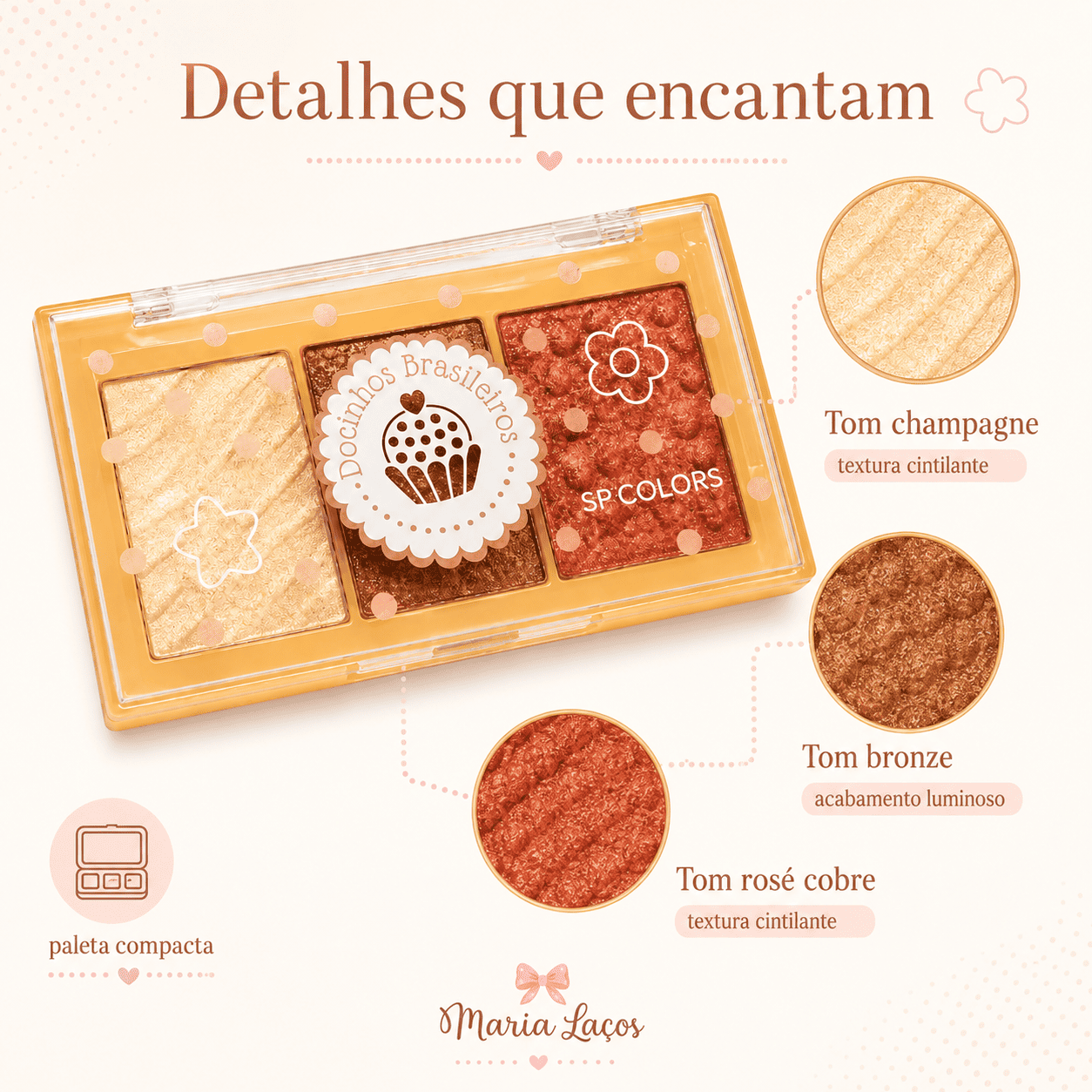 Paleta Iluminador SP Colors Trio Glow - Imagem 5