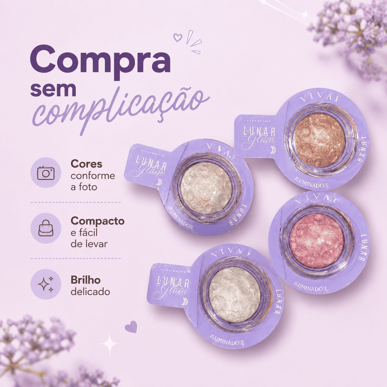 Iluminador Compacto Lunar Vivai Glow Intenso - Imagem 3