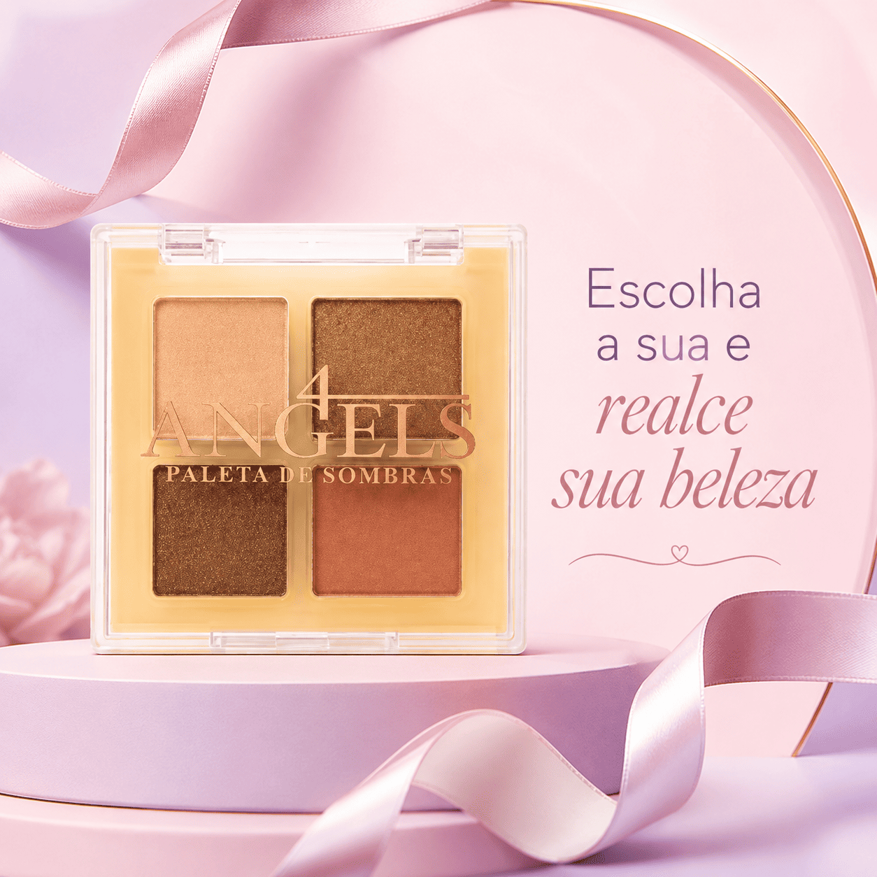 Paleta de Sombras Angels 4 Cores Pigmentadas - Imagem 6