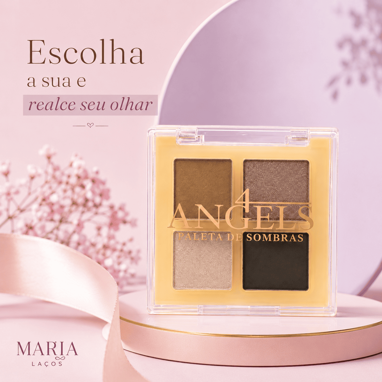 Paleta de Sombras Angels 4 Cores Pigmentadas - Imagem 4