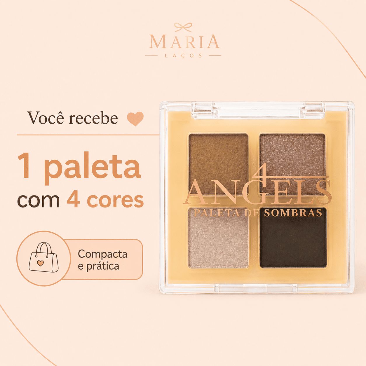 Paleta de Sombras Angels 4 Cores Pigmentadas - Imagem 3