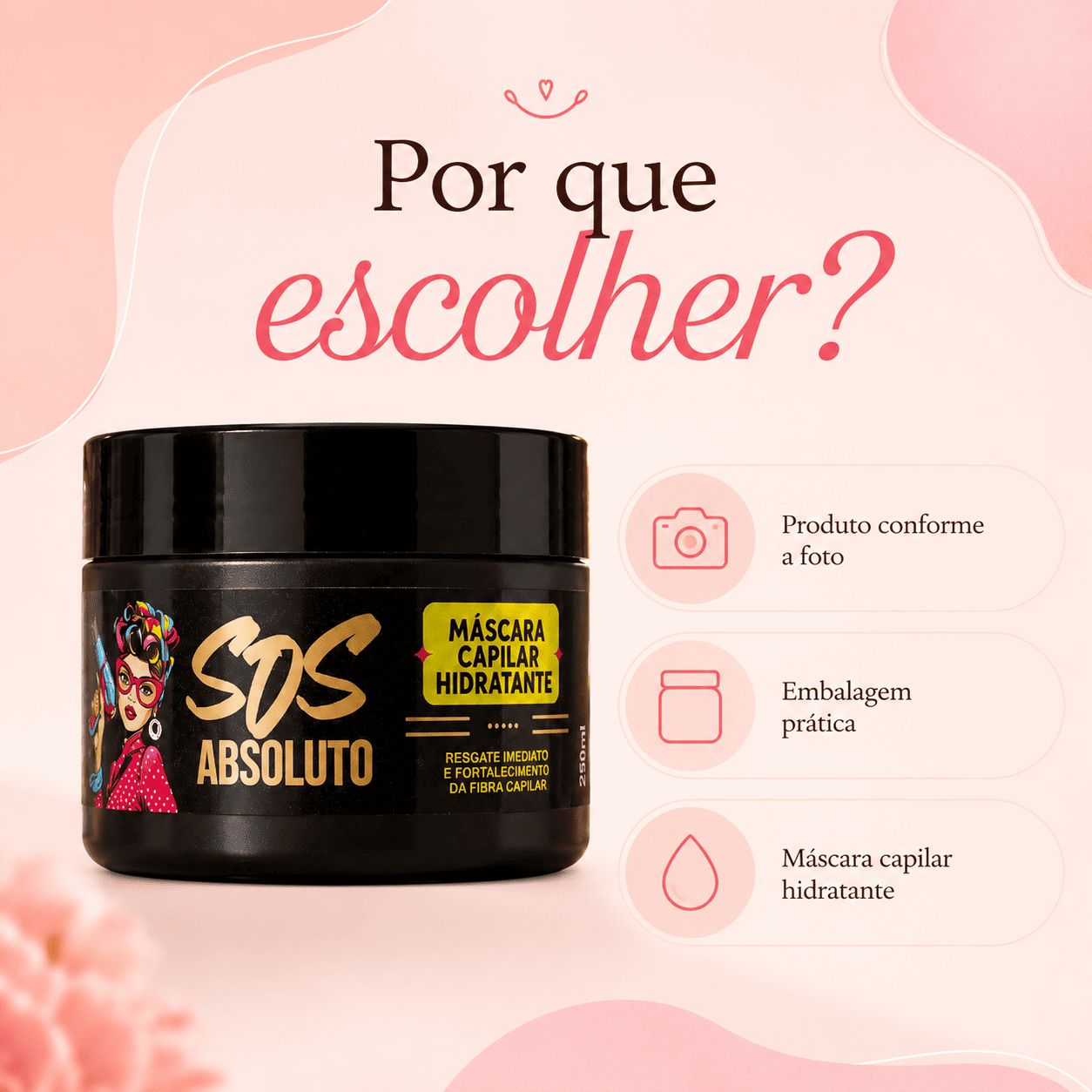 Máscara Capilar SOS Absoluto Hidratação Intensa - Imagem 2