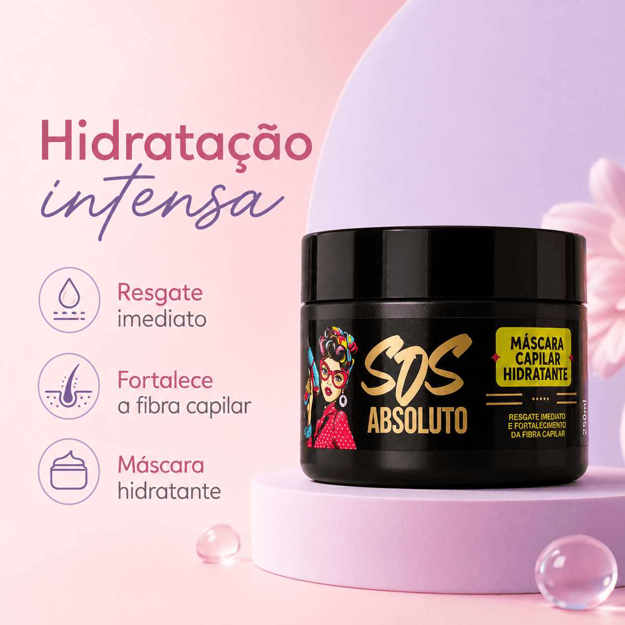 Máscara Capilar SOS Absoluto Hidratação Intensa - Imagem 5