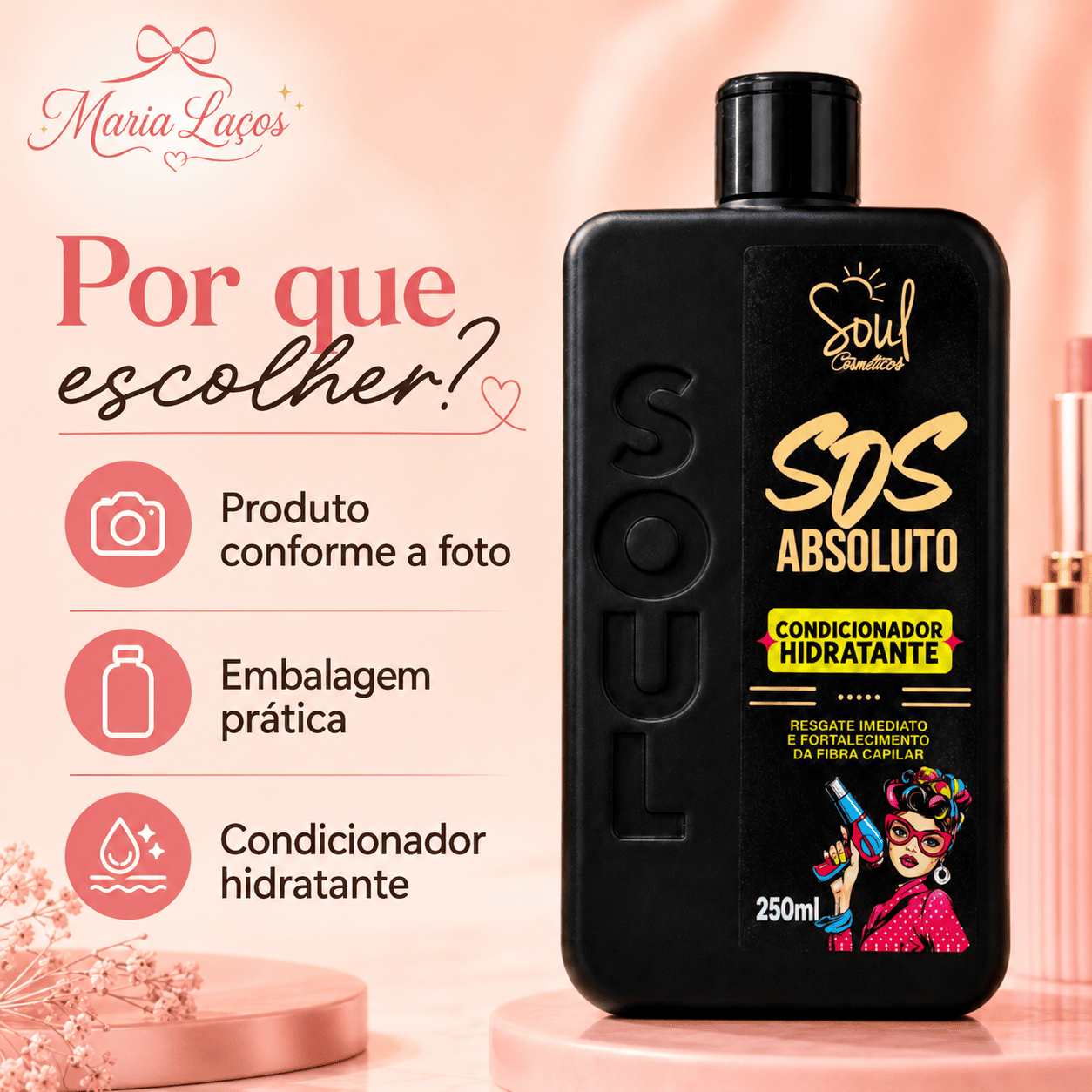 Condicionador SOS Absoluto Soul Hidratação - Imagem 3