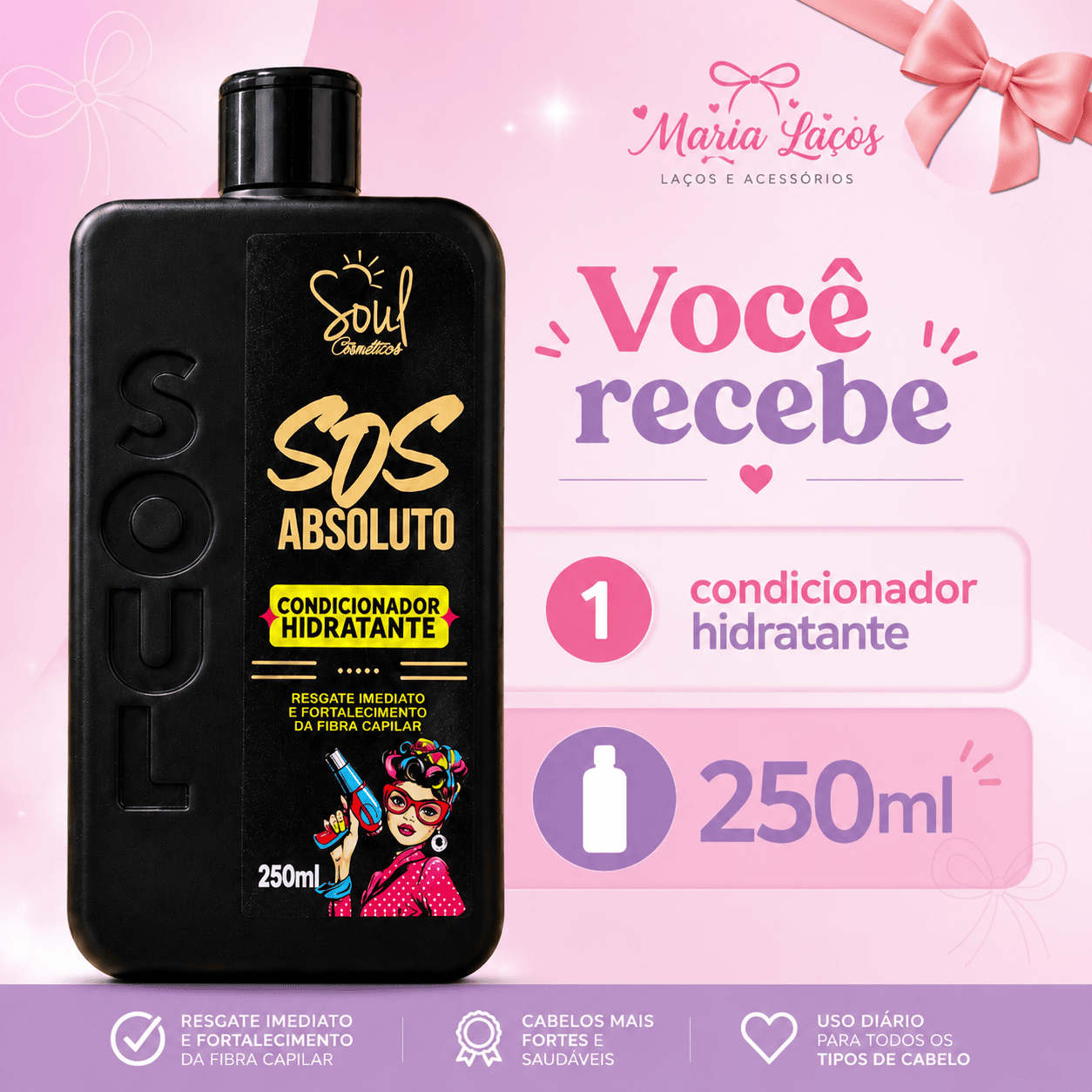Condicionador SOS Absoluto Soul Hidratação - Imagem 2