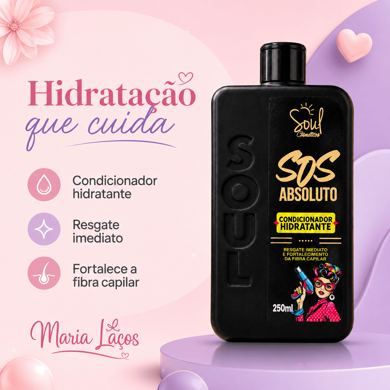 Condicionador SOS Absoluto Soul Hidratação - Imagem 4