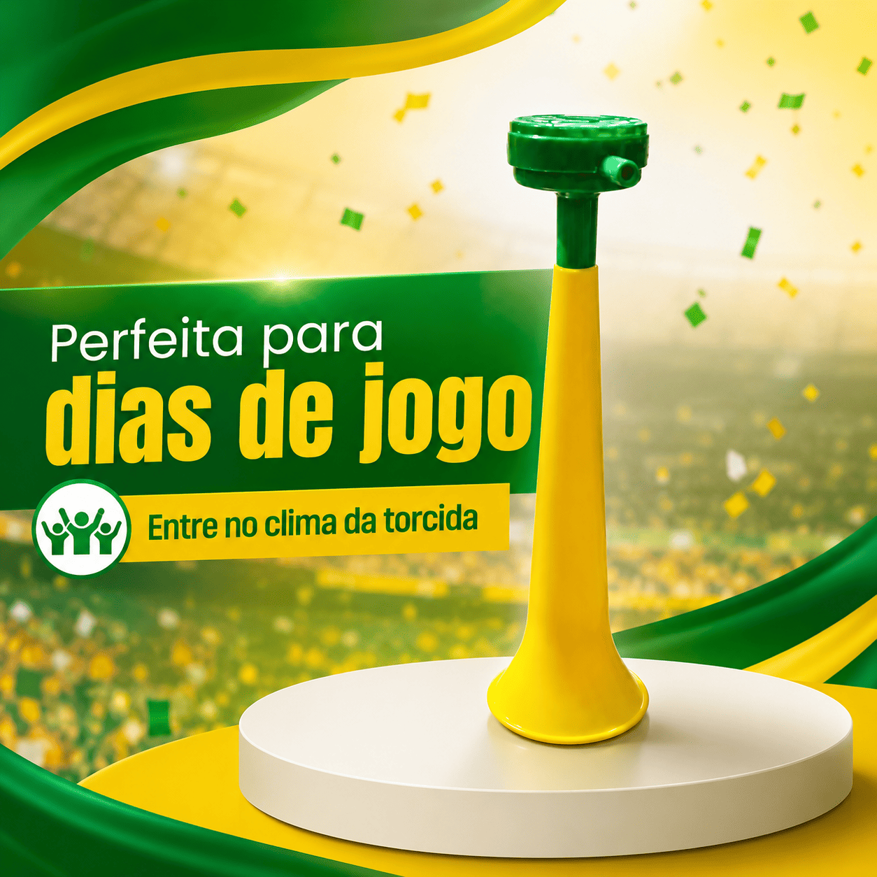 Buzina Torcida do Brasil Verde e Amarela - Imagem 4