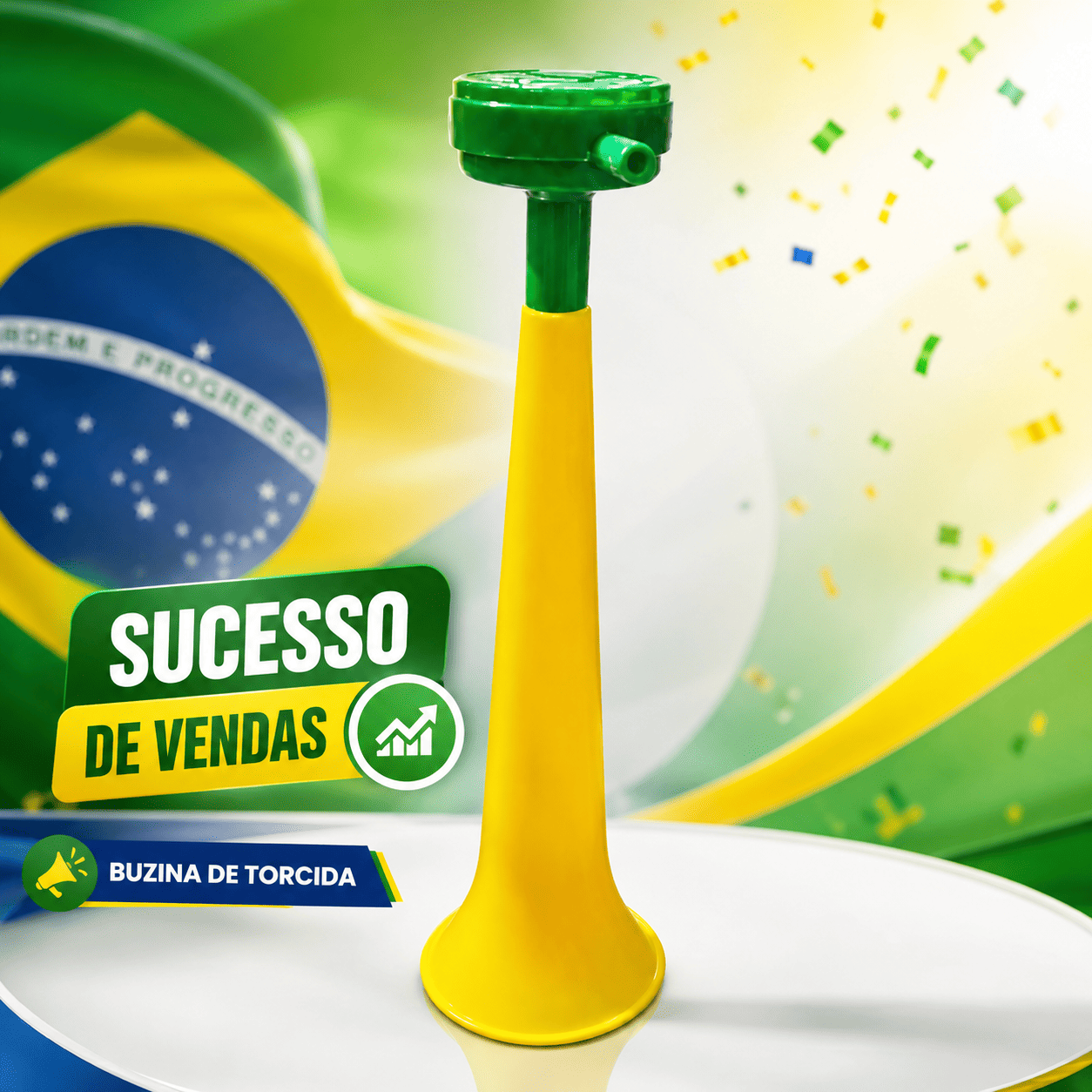 Buzina Torcida do Brasil Verde e Amarela - Imagem 15