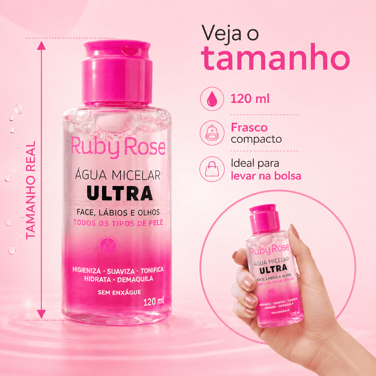 Água Micelar Ruby Rose Ultra Facial